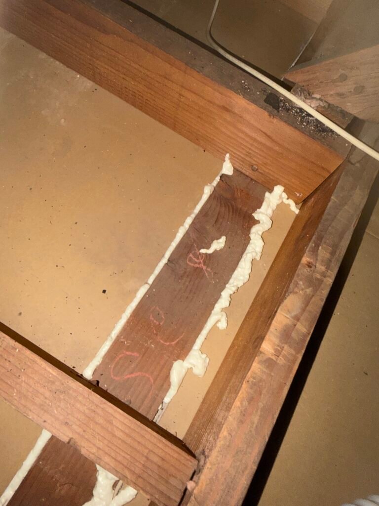 attic after insulation removal and air sealing by atticity in the Bay Area CA
