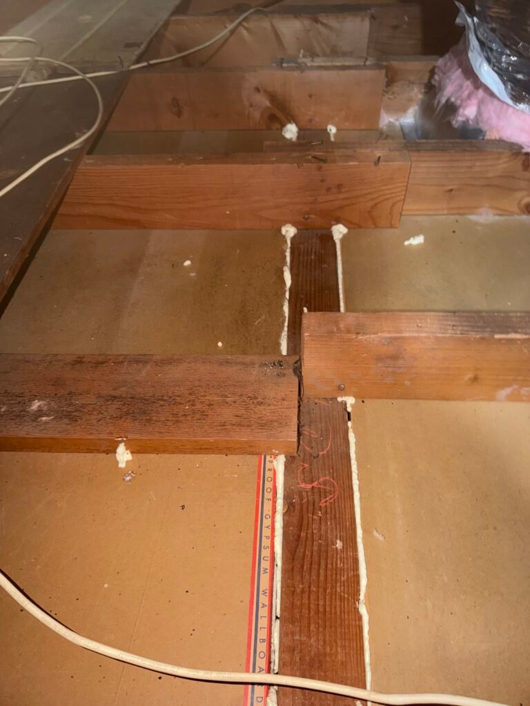 attic after old insulation removal by atticity in the Bay Area CA